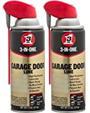 3-IN-ONE Professional Garage Door Lubricant with Smart Straw Sprays 2 Ways, 11 OZ Twin Pack, 100584