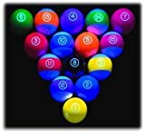 Epco BuyBocceBalls Listing - Premium Quality, American Made, Glo Regulation Billiard or Pool Set, with 5.75oz, 2.25' diam Balls