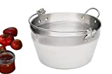 Homemade Jam Pot Stainless Steel Maslin Pan For Jelly & Soup,Canning Tools (4.5Litre - 4qt)