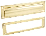 Ives 620B-US3 Polished Brass Letter Box Plate, 13' x 3 9/16'