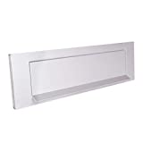 SKANDH Aluminum Silver Outer Size 10' X 3' Inches Inner Size 7-7/8' X 2' Gravity Letter Plate Mail Slot For Front Door