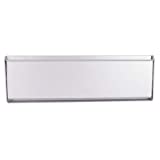 SKANDH Aluminium Silver 10' X 3' Inch Flap Letter Plate Mail Slot for Front Door