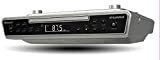 SYLVANIA SKCR2713 Under Counter CD Player with Clock Radio and Bluetooth, Silver