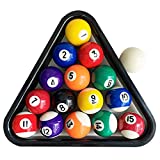 BILIYARD Upgrade Billiard Balls Set, 1.5 Inch Mini Size for 6 Feet Pool Table 1-1/2' Pool Balls Set American Style, Complete 16 Balls