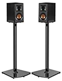 Universal Speaker Stands with Cable Management Holds Satellite Speakers & Bookshelf Speakers to 22lbs, 33.6 Inch Surround Sound Speaker Stands 1 Pair (PGSS2)