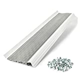 Waterlock Micromesh 5” Gutter Guards Leaf Protection, A Contractor-Grade Gutter Guard from Manufacturer, Domestic Aluminum, Stainless Steel Mesh Gutter Covers 5 Inch (100 Feet, High-Gloss White)
