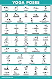 QuickFit Yoga Position Exercise Poster - Yoga Asana Poses Chart - Laminated, 18' x 27'