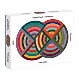 Galison MoMA Frank Stella Shaped Jigsaw Puzzle, 750 Pieces, 28.3” x 21” – Colorful Geometric Painting, Die-Cut Puzzle