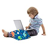 Sivio Weighted Lap Pad for Kid 2lbs 100% Cotton Weighted Blanket for Children Sensory Weighted Lap Blanket for Kids Indoor Outdoor, 19 x 21 Inch, Blue Dinosaur