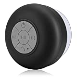 Bluetooth Shower Speaker Waterproof - Wireless Handsfree Portable Speakerphone with Built-in Mic,4hrs of Playtime, Control Buttons and Dedicated Suction Cup for Bathroom Bathtub
