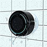 Bluetooth Shower Speakers, HAISSKY Portable Wireless Waterproof Speaker with Suction Cup, Pairs Easily to Phones, Tablets, Computer (Black & Blue)