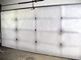 NASA TECH White Reflective Foam Core 2 Car Garage Door Insulation Kit 18FT (WIDE) x 8FT (HIGH) R Value 8.0 Made in USA New and Improved Heavy Duty Double Sided Tape (ALSO FITS 18X7)
