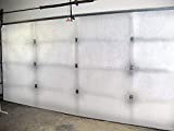 White Reflective Foam Core 2 Car Garage Door Insulation Kit 16FT x 8FT R Value 8.0 Made in USA New & Improved Heavy Duty Double Sided Tape (Also FITS 16X7) (One Pack)