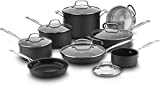 Cuisinart Nonstick 66-14N 14 Piece Chef's Classic Non-Stick Hard Anodized Cookware Set, Gray, Black/Stainless Steel