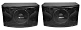 Rockville Pair KPS12 12' 3-Way 1600 Watt Karaoke Speakers+Wall Brackets/MDF, Black