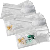 Pill Pouch Bags - (Pack of 400) 3' x 2.75' - BPA Free, Poly Bag Disposable Zipper Pills Baggies, Daily AM PM Travel Medicine Organizer Storage Pouches, Best Clear Reusable with Write-on Labels