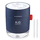 SmartDevil Small Humidifiers, 500ml Desk Humidifiers, Whisper-Quiet Operation, Night Light Function, Two Spray Modes, Auto Shut-Off for Bedroom, Babies Room, Office, Home (Dark Blue)