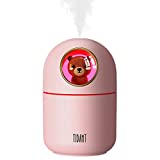 TIDANT Mini Humidifiers for bedroom, Cool Mist Humidifiers, small humidifier for Bedroom, Home, Travel Office and Plants.(300ml,pink)