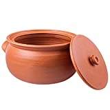 Handmade Clay Pot for Cooking with Lid, Natural Lead-Free Unglazed Earthenware Cookware, Clay Yogurt Pots, Big Terracotta Pots Suitable for Cooking Korean, Indian, Mexican and Chinese Dishes (Small)