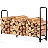 Rocky Mountain Goods 8 ft Firewood Rack - Outdoor / Indoor - Wood Storage Firewood Holder - Heavy Duty Steel Log Rack - Easy Install in Minutes - Included Hardware - Keeps Firewood Up and Dry