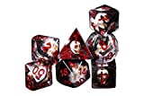 Hell Skull of Death Necromancer DND Dice Set for Dungeons and Dragons, Gifts, D&D, D and D, Pathfinder, Accessories, D20, Polyhedral, Resin Dice, Metal, Dice Tray, Tower, Bag, Box