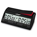LEAP Chess Clock Advanced Digital Chess Timer with 7 Type 38 Timing Set Modes Including Single or Multi Period Countdown Restricted Moves or Time Function
