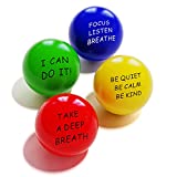 ALMAH Motivational Stress Balls for Kids and Adults (4 Pack), Stress Relief Balls, Hand Exercise Therapy Balls for Anxiety, Fidget, Tension, Manage Anger and Stress