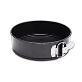 Hiware 9 Inch Non-stick Cheesecake Pan Springform Pan with Removable Bottom / Leakproof Cake Pan with 50 Pcs Parchment Paper - Black