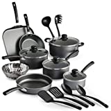 COLIBYOU 18 Piece Nonstick Pots & Pans Cookware Set Kitchen Kitchenware Cooking NEW (GRAY)