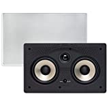 Polk Audio 255c-RT In-Wall Center Channel Speaker (2) 5.25' Drivers - The Vanishing Series | Easily Fits into the Wall | Power Port | Paintable Grille Black, White