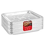 Disposable Aluminum Foil Broiler Pans (10 Pack) - Broiler Drip Pans for Oven - Durable Broiling Pans with Ribbed Bottom Surface for BBQ Grill Like Texture - 13x9 Inch Broiler Pan