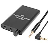 Headphone Amplifier, Portable Headphone Amp 3.5mm Audio Rechargeable Two-Stage GAIN Switch HiFi Headphone Amplifier Compatible MP3/4, Phones, Computer and Various 3.5mm Audio Digital Devices