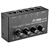 Neewer Super Compact 4-Channel Stereo Headphone Amplifier with DC 12V Power Adapter for Sound Reinforcement, Studio, Stage, Choir, Personal Recording, Features Ultra Low Noise (Original Version)
