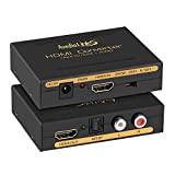 4K HDMI Audio Extractor Splitter, avedio links 1080P HDMI to HDMI Audio Converter + Optical Toslink SPDIF + RCA L/R Stereo Analog Audio, HDMI Audio Adapter for Fire Stick, Blu-Ray Player