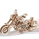 ROKR 3D Wooden Motorcycle Puzzle-Wood Model Car Kits to Build for Adults-Brain Teaser Gearjits Puzzle-1:8 Scale Cruiser Motorcycle as A Gift for Valentine's Day/Brithday