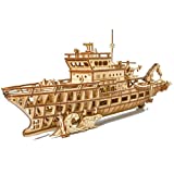 Wood Trick Yacht Mechanical 3D Wooden Puzzles for Adults and Kids to Build - Rides up to 8 ft - Model Kits for Adults - DIY Wooden Models for Adults to Build