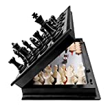 3 in 1 Chess Checkers Backgammon Set, KAILE Magnetic Chess Travel Magnet Chess with Folding Case 13'