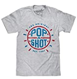 Tee Luv Men's Faded Pop-A-Shot Shirt - Retro Arcade Basketball Game T-Shirt (Athletic Heather) (M)