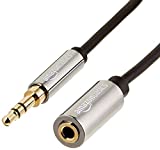 Amazon Basics 3.5mm Male to Female Stereo Audio Extension Adapter Cable - 12 Feet