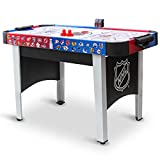 48' Mid-Size NHL Rush Indoor Hover Hockey Game Table; Easy Setup, Air-Powered Play with LED Scoring, Black