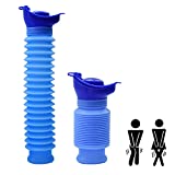 Emergency Urinal, 2 Pack Shrinkable Urinal, 750ml Portable Personal Mobile Toilet, Mini Outdoor Potty Pee Bottle, for Kids Adult Camping Car Travel Traffic Jam and Queuing