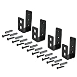 HardwareX Supply Door Barricade Brackets Open Bar Holder Heavy Duty Reinforcement Door Lock fits 2x4 Boards (4 Pack)