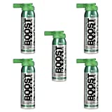 Boost Oxygen Canned 2 Liter Portable Natural Oxygen Canister Bottle for High Altitudes, Athletes, and More, Flavorless (5 Pack)