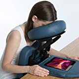 EARTHLITE Massage Kit Travelmate - Ultra-Portable Face Down Tabletop Massage System perfect for Vitrectomy Recovery & On-The-Go Massage, Mystic Blue
