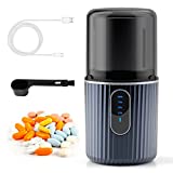 Cordless Electric Pill Crusher Grinder Pulverizer - Grind and Pulverize Multiple Pills, Small and Large Medication and Vitamin Tablets to Fine Powder - Removable Grinding Cup for Easy Cleaning