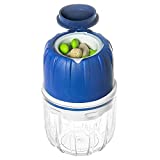 MAXGRIND Pill Crusher and Pill Grinder (Blue), Pill Crusher for Small or Large Pills and Vitamins to Fine Powder, Pill Pulverizer Grinder, Medicine Grinder with Medicine Cup, Pill Storage