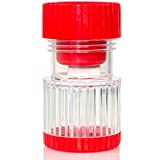 HealthSmart Pill Crusher and Grinder, Crushes Vitamins and Tablets, Holds Up to 2 Pills, With Ergonomic Grips, Red