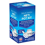 Rite Aid Neti Pot Nasal Rinse Kit with 30 Salt Packets - 1 Kit | Sinus Rinse for Adults & Children | Sinus Relief | Allergy Relief Saline Solution | Nasal Rinse | Sinus Relief Rinse Kit
