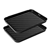 Boot Tray - 2 Pack Heavy Duty Shoe Tray , Boot Mat Tray for Floor Protection, Water Resistant Plastic Utility Shoe Mat for Indoor and Outdoor Use in All Seasons