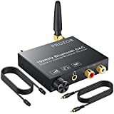 PROZOR 192kHz Digital to Analog Audio Converter with 5.0 Bluetooth Receiver, Optical Coaxial Bluetooth Digital Audio to Stereo Analog RCA & 3.5mm